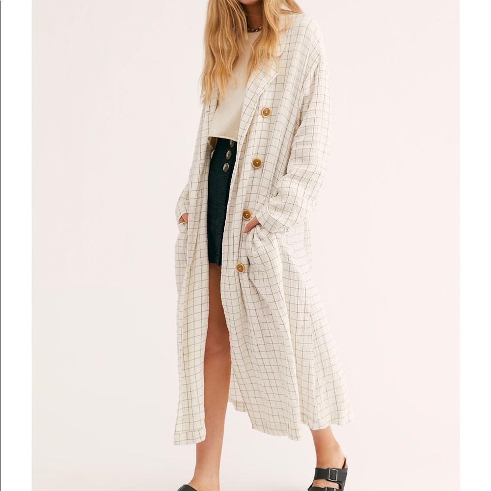 NEW Free People Sweet Melody Check Jacket size S